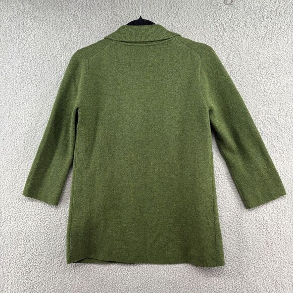 J.Crew Sophie Open-Front Sweater Blazer Women’s XXS Olive Green Merino Wool - Picture 3 of 11